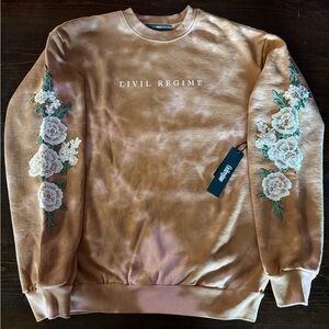 Civil Regime Floral Embroidered Sweatshirt men or woman
